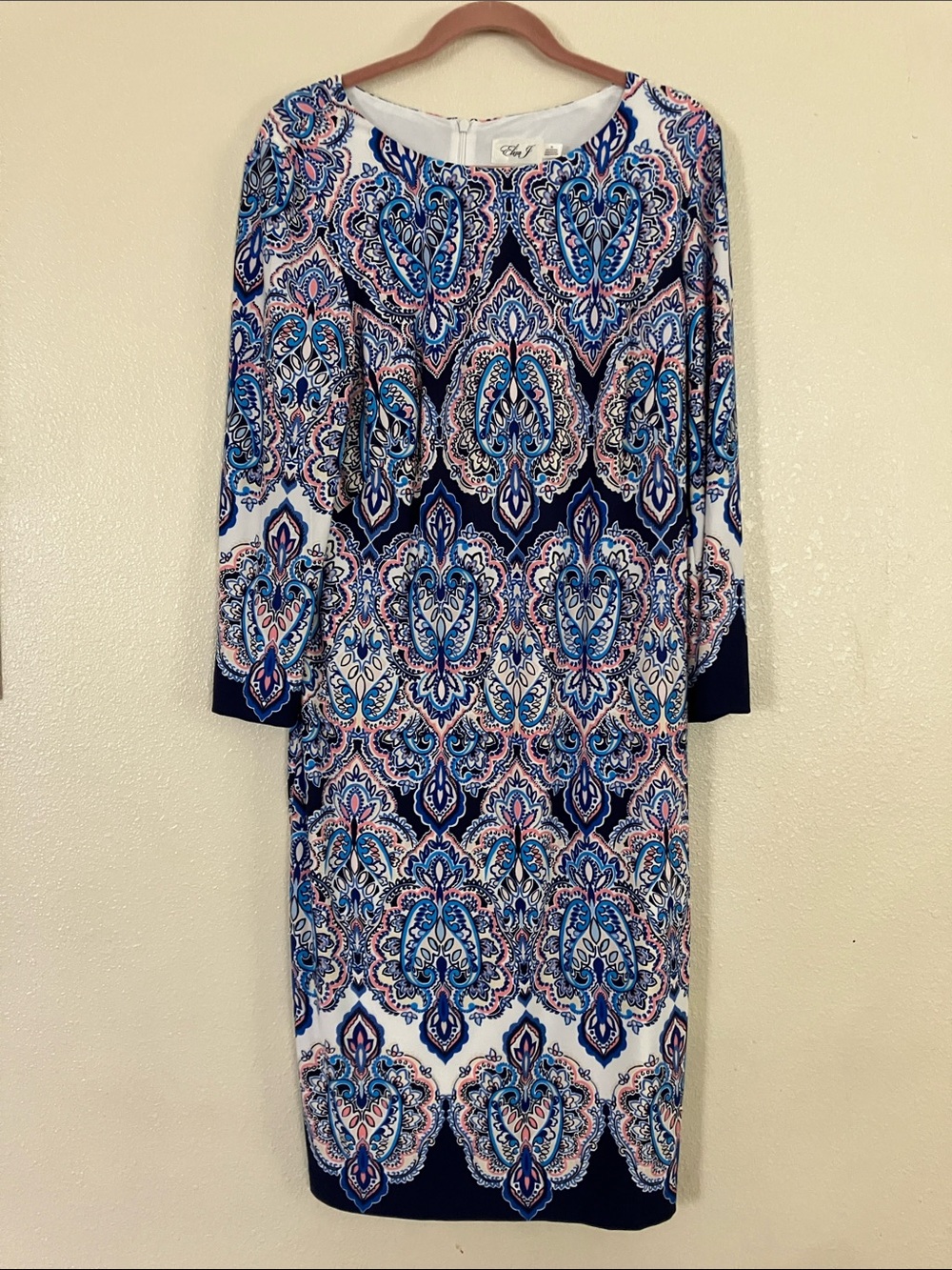Eliza J Modest Paisley Print Midi Dress, 16
